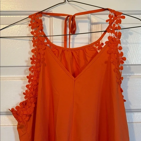 Orange Sleeveless Dress - Picture 2 of 4